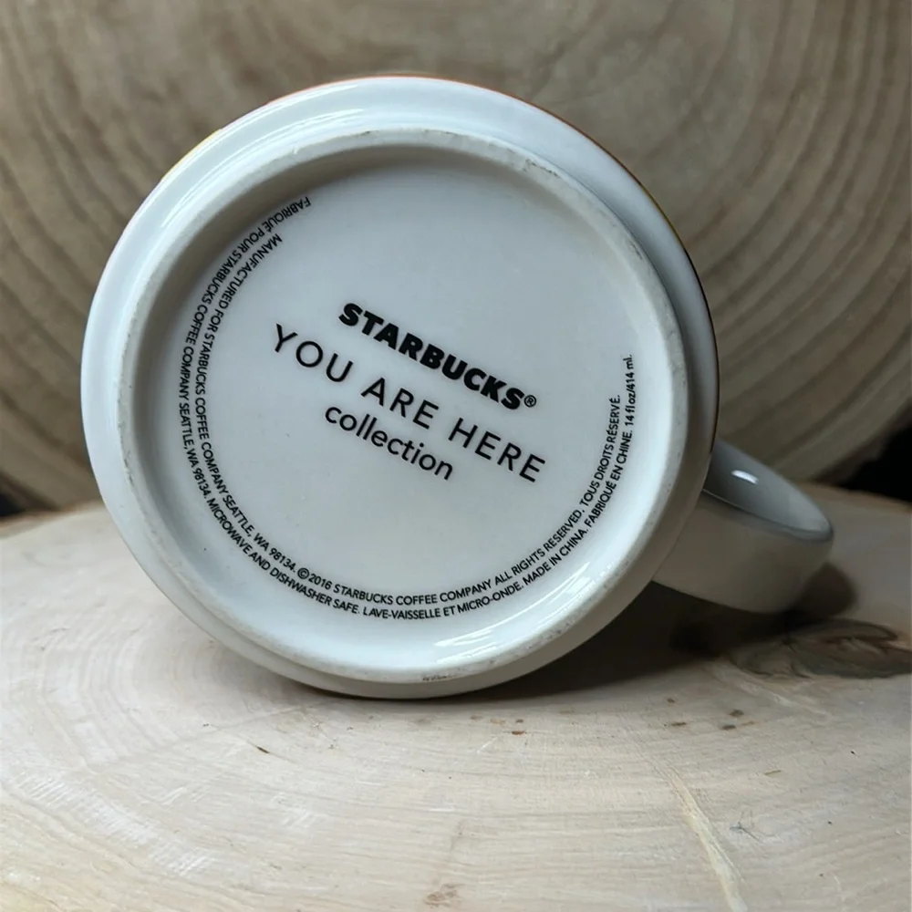 Starbucks Los Angeles - You Are Here Collection - Souvenir Mug Cup Orange White - Picture 4 of 5